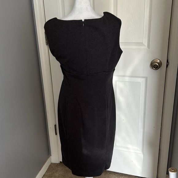 Calvin Klein gray pleated midi dress - Picture 3 of 5